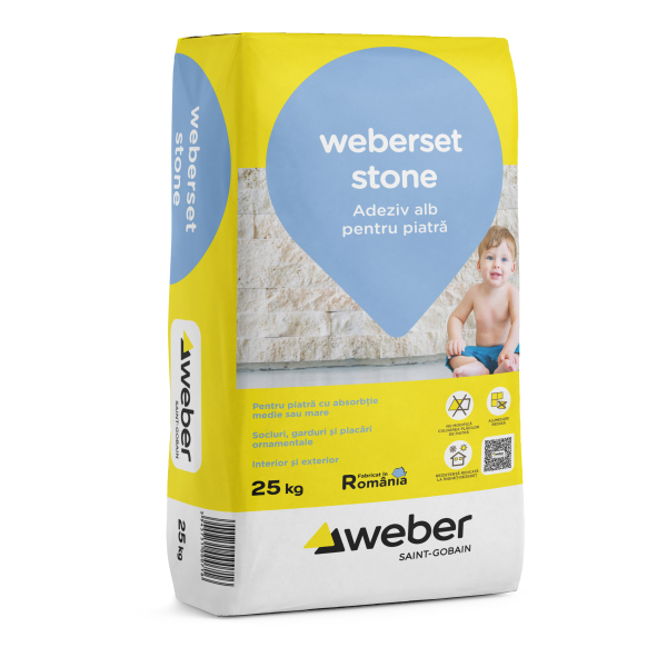 Weberset stone ADEZIV ALB PENTRU PIATRĂ